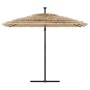 Sombrilla de jardín con LEDs poste acero marrón 269x269x235 cm de , Sombrillas - Ref: Foro24-4005087, Precio: 152,18 €, Descu...