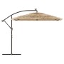 Sombrilla de jardín con LEDs poste acero marrón 269x269x235 cm de , Sombrillas - Ref: Foro24-4005087, Precio: 152,18 €, Descu...