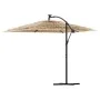 Sombrilla de jardín con LEDs poste acero marrón 269x269x235 cm de , Sombrillas - Ref: Foro24-4005087, Precio: 148,82 €, Descu...