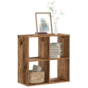 Estantería madera ingeniería color envejecido 68,5x32x68,5 cm de , Librerías y estanterías - Ref: Foro24-852832, Precio: 61,8...