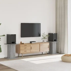 Soportes altavoces 2 uds madera gris Sonoma 30x30x60 cm de , Soportes para altavoces - Ref: Foro24-852659, Precio: 49,99 €, D...