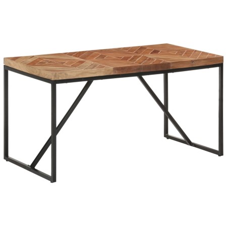 Mesa de comedor de madera maciza de mango y acacia 140x70x76 cm en Mesas de comedor | Comprar online en Foru.es
