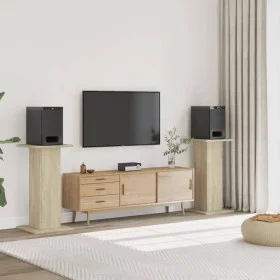 Soportes altavoces 2 uds madera roble Sonoma 30x30x80 cm de , Soportes para altavoces - Ref: Foro24-852665, Precio: 66,47 €, ...
