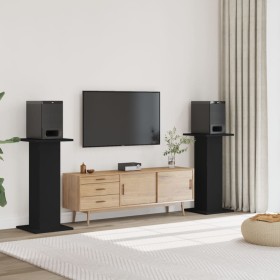 Soportes altavoces 2 uds madera ingeniería negro 30x30x95 cm de , Soportes para altavoces - Ref: Foro24-852673, Precio: 84,03...