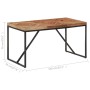 Mesa de comedor de madera maciza de mango y acacia 140x70x76 cm en Mesas de comedor | Comprar online en Foru.es