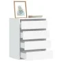 White engineered wood corner chest of drawers 60x41x76 cm by , Drawers - Ref: Foro24-852870, Price: 106,10 €, Discount: %