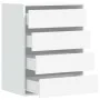 White engineered wood corner chest of drawers 60x41x76 cm by , Drawers - Ref: Foro24-852870, Price: 106,10 €, Discount: %