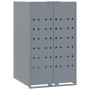 Cobertizo de 5 contenedores de basura acero gris 345x79x117 cm de , Soportes para contenedores de residuos - Ref: Foro24-3279...