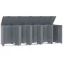 Cobertizo de 5 contenedores de basura acero gris 345x79x117 cm de , Soportes para contenedores de residuos - Ref: Foro24-3279...