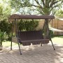Banco columpio de jardín con toldo ajustable acero marrón café de , Balancines de jardín - Ref: Foro24-4008897, Precio: 275,7...