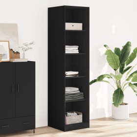 Armario de madera contrachapada negro 50x50x200 cm de , Armarios roperos - Ref: Foro24-3307712, Precio: 154,20 €, Descuento: %
