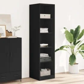 Armario de madera contrachapada negro 50x50x200 cm de , Armarios roperos - Ref: Foro24-3307712, Precio: 152,19 €, Descuento: %