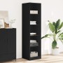 Armario de madera contrachapada negro 50x50x200 cm de , Armarios roperos - Ref: Foro24-3307712, Precio: 154,20 €, Descuento: %