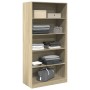 Armario madera contrachapada color roble Sonoma 100x50x200 cm de , Armarios roperos - Ref: Foro24-3307731, Precio: 195,23 €, ...