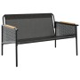 Banco de jardín con cojines acero negro 116 cm de , Conjuntos de jardín - Ref: Foro24-4009303, Precio: 176,31 €, Descuento: %