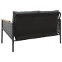 Banco de jardín con cojines acero negro 116 cm de , Conjuntos de jardín - Ref: Foro24-4009303, Precio: 176,31 €, Descuento: %