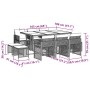 Set de comedor jardín 11 pzas con cojines ratán sintético negro de , Conjuntos de jardín - Ref: Foro24-3210786, Precio: 476,2...