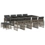 Set comedor de jardín con cojines 13 pzas ratán sintético gris de , Conjuntos de jardín - Ref: Foro24-3210800, Precio: 669,89...