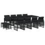 Set comedor de jardín con cojines 13 pzas ratán sintético negro de , Conjuntos de jardín - Ref: Foro24-3210799, Precio: 649,6...