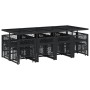 Set comedor de jardín con cojines 13 pzas ratán sintético negro de , Conjuntos de jardín - Ref: Foro24-3210799, Precio: 649,6...