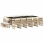 Set comedor de jardín con cojines 15 pzas ratán sintético beige de , Conjuntos de jardín - Ref: Foro24-3210814, Precio: 800,6...