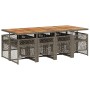 Set comedor jardín 9 pzas y cojines ratán sintético gris de , Conjuntos de jardín - Ref: Foro24-3210746, Precio: 674,85 €, De...