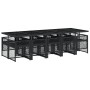 Set de comedor jardín 11 pzas con cojines ratán sintético negro de , Conjuntos de jardín - Ref: Foro24-3210750, Precio: 695,2...