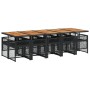 Set de comedor jardín 11 pzas con cojines ratán sintético negro de , Conjuntos de jardín - Ref: Foro24-3210759, Precio: 895,6...