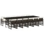 Set muebles de jardín 13 pzas y cojines ratán sintético marrón de , Conjuntos de jardín - Ref: Foro24-3210765, Precio: 835,30...