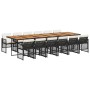 Set comedor de jardín con cojines 13 pzas ratán sintético negro de , Conjuntos de jardín - Ref: Foro24-3210771, Precio: 1,00 ...