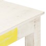 Mesa de centro de madera maciza de mango blanca 110x60x45 cm en Mesas de centro | Comprar online en Foru.es