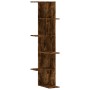 Estantería pared esquina madera roble ahumado 36,5x36,5x140 cm de , Estantes y estanterías - Ref: Foro24-852631, Precio: 49,2...