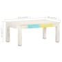 Mesa de centro de madera maciza de mango blanca 110x60x45 cm en Mesas de centro | Comprar online en Foru.es