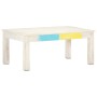 Mesa de centro de madera maciza de mango blanca 110x60x45 cm en Mesas de centro | Comprar online en Foru.es