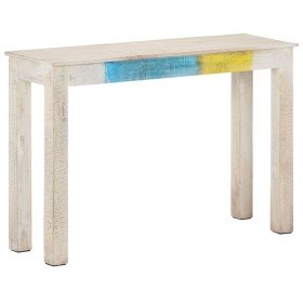 Mesa consola de madera de mango rugosa blanca 115x35x77 cm en Mesas auxiliares | Comprar online en Foru.es