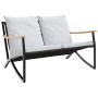 Juego de muebles de jardín con cojines 5 piezas acero negro de , Conjuntos de jardín - Ref: Foro24-3283638, Precio: 571,51 €,...