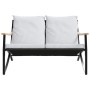 Juego de muebles de jardín con cojines 5 piezas acero negro de , Conjuntos de jardín - Ref: Foro24-3283638, Precio: 571,51 €,...