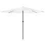 Sombrilla de jardín con poste de acero blanca 388x388x248 cm de , Sombrillas - Ref: Foro24-4005116, Precio: 138,94 €, Descuen...