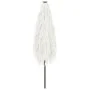 Sombrilla de jardín con poste de acero blanca 388x388x248 cm de , Sombrillas - Ref: Foro24-4005116, Precio: 138,94 €, Descuen...