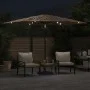 Sombrilla de jardín con LEDs poste acero marrón 288x288x225 cm de , Sombrillas - Ref: Foro24-4005121, Precio: 116,16 €, Descu...