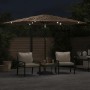 Sombrilla de jardín con LEDs poste acero marrón 288x288x225 cm de , Sombrillas - Ref: Foro24-4005121, Precio: 128,72 €, Descu...