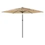Sombrilla de jardín con LEDs poste acero marrón 288x288x225 cm de , Sombrillas - Ref: Foro24-4005121, Precio: 116,16 €, Descu...