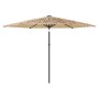 Sombrilla de jardín con LEDs poste acero marrón 288x288x225 cm de , Sombrillas - Ref: Foro24-4005121, Precio: 128,72 €, Descu...