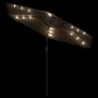 Sombrilla de jardín con LEDs poste acero marrón 288x288x225 cm de , Sombrillas - Ref: Foro24-4005121, Precio: 128,72 €, Descu...
