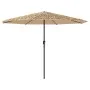 Sombrilla de jardín con LEDs poste acero marrón 388x388x248 cm de , Sombrillas - Ref: Foro24-4005123, Precio: 164,06 €, Descu...