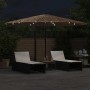 Sombrilla de jardín con LEDs poste acero marrón 388x388x248 cm de , Sombrillas - Ref: Foro24-4005123, Precio: 171,65 €, Descu...