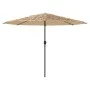 Sombrilla de jardín con LEDs poste acero marrón 388x388x248 cm de , Sombrillas - Ref: Foro24-4005123, Precio: 164,06 €, Descu...