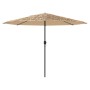 Sombrilla de jardín con LEDs poste acero marrón 388x388x248 cm de , Sombrillas - Ref: Foro24-4005123, Precio: 171,65 €, Descu...