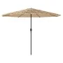 Sombrilla de jardín con LEDs poste acero marrón 388x388x248 cm de , Sombrillas - Ref: Foro24-4005123, Precio: 164,06 €, Descu...