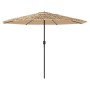 Sombrilla de jardín con LEDs poste acero marrón 388x388x248 cm de , Sombrillas - Ref: Foro24-4005123, Precio: 171,65 €, Descu...